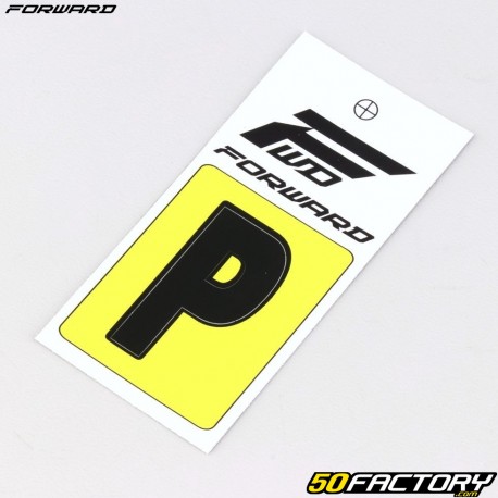 Adesivo lettera P per piastra BMX Forward 4 cm nero (approvato FFC)