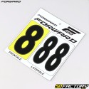 Number 8 stickers for black Forward BMX plates (FFC approved) (set of 3)