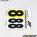 Number 8 stickers for black Forward BMX plates (FFC approved) (set of 3)