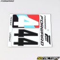 Stickers numéro 4 pour plaques de BMX Forward blancs et noirs (homologués FFC) (lot de 3)