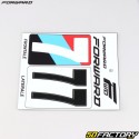 Stickers numéro 7 pour plaques de BMX Forward blancs et noirs (homologués FFC) (lot de 3)