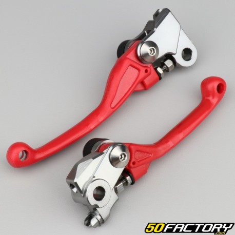 Palancas de embrague y freno delantero de plástico Honda CRF 250 R (desde 2007), RX (desde 2019) ... Polisport rojo