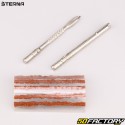 Tubeless tire puncture repair kit with Sterna &quot;braid&quot; wicks