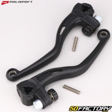 Unbreakable front brake and clutch levers Husqvarna FE 250, 350, 450 (since 2022)... Polisport Black APTs