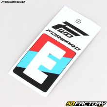 Adesivo lettera E per piastra BMX Forward 4 cm bianco (approvato FFC)