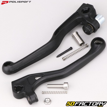 Unbreakable front brake and clutch levers Beta  RR XNUMX (since XNUMX), XNUMX (since XNUMX)... Polisport  Black APTs