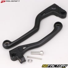 Manetas de freno y embrague delanteras irrompibles Honda CR 125, 250 R (2004 - 2007), CRF 450 R (2004 - 2006) Polisport APT negros