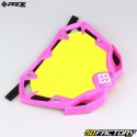 Plaque numéro vélo BMX Pride Racing Air Mini rose (homologuée UCI)