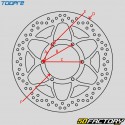 Fahrradbremsscheibe Ø180 mm 6 Löcher Toopre Neo-Chrom