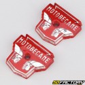 Complete fuel tank monograms &quot;Motobécane&quot; Gallic heads Motobécane D52, SP98, SP 94TT... red