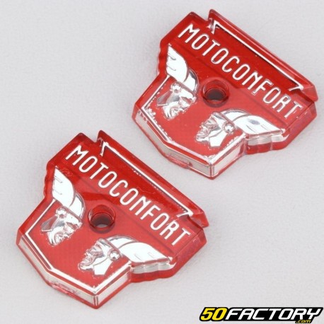 Complete fuel tank monograms &quot;Motoconfort&quot; red Motobécane Gaulish heads