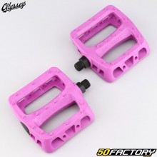 Plastic flat pedals for Odyssey bike Twisted PC violets 101x99 mm