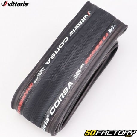 Vittoria Corsa Graphene 700 TLR Folding Bead 25x25C (622-2.0) Bicycle Tire