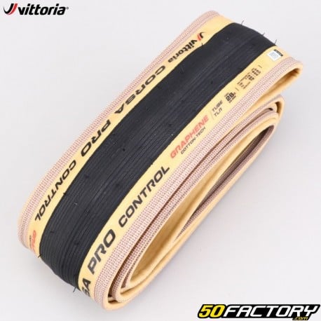 Pneumatico bicicletta 700x28C (28-622) Vittoria Corsa Pro Controllo fianchi beige TLR con aste flessibili