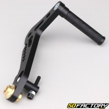 Accelerator pedal with adjustable aluminum stop adaptable to black karting