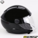 Casco jet Vito Uno negro brillante (ECE XNUMX)