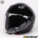 Casco jet Vito Uno negro brillante (ECE XNUMX)