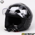 Casco jet Vito Uno negro brillante (ECE XNUMX)