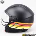 Casque jet Vito Moda Retro Designo noir mat (ECE 22.06)