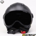 Casque jet Vito Moda Retro Designo noir mat (ECE 22.06)