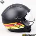 Casque jet Vito Moda Retro Designo noir mat (ECE 22.06)