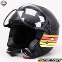 Casque jet Vito Moda Retro Designo noir mat (ECE 22.06)