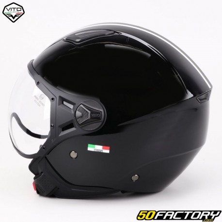 Vito Moda jet helmet glossy black (ECE 22.06)