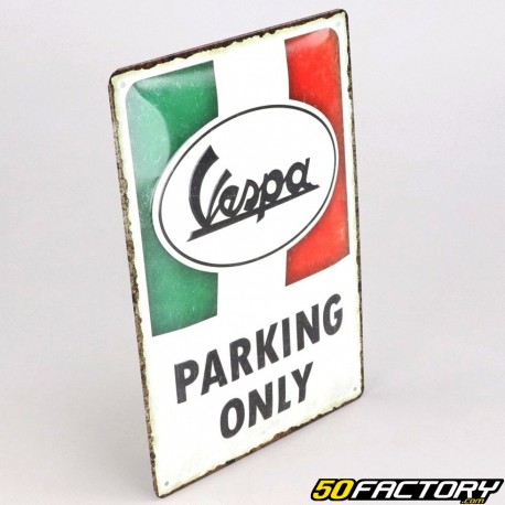 Plakette dekorativ Vespa Parkplatz nur 20x30 cm