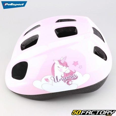 Children&#39;s bicycle helmet Polisport Sweet Unicorn pink and white