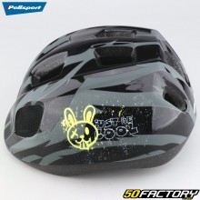 Children&#39;s bicycle helmet Polisport Cool Rabbit black and gray