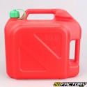 XNUMXL red plastic fuel jerrycan with green spout