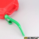 XNUMXL red plastic fuel jerrycan with green spout