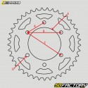 Rear sprocket 53 aluminum teeth 420 Fantic XE, XM... Doppler red