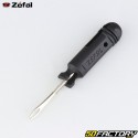 Tubeless bicycle tire puncture repair kit with &quot;braid&quot; wicks and Zéfal ZB multifunction toolar tool