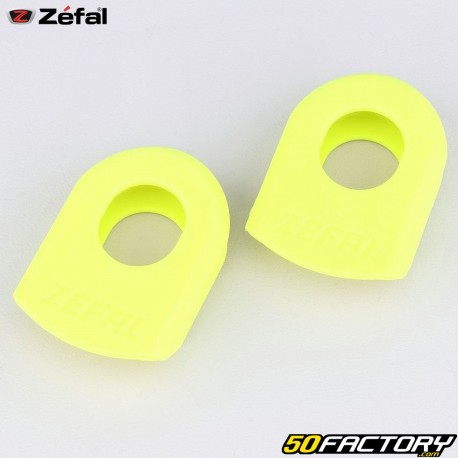 Protections de manivelles vélo Zéfal Crank Armor jaunes fluo