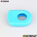 Protections de manivelles vélo Zéfal Crank Armor bleues cyan