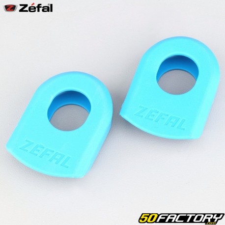 Protections de manivelles vélo Zéfal Crank Armor bleues cyan