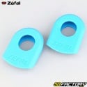 Protections de manivelles vélo Zéfal Crank Armor bleues cyan