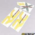 Decoration  kit Peugeot 103 RCX  X  Race gray and yellow