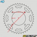 Rear sprocket 41 aluminum teeth 520 Gas Gas,  Beta,  Sherco... S3 Laser Fim red