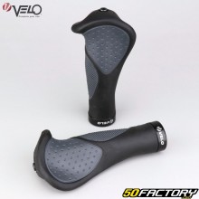 Punhos ergonômicos para bicicleta Lock-On Velo Ergogel DXNUMX preto e cinza