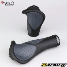 Punhos de bicicleta ergonômicos Lock-On Velo Ergogel DXNUMX preto e cinza XNUMX/XNUMX mm