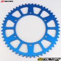 Rear sprocket XNUMX aluminum teeth XNUMX Gas Gas  EC XNUMX, Husqvarna TC XNUMX... Scar  (anti-mud) blue