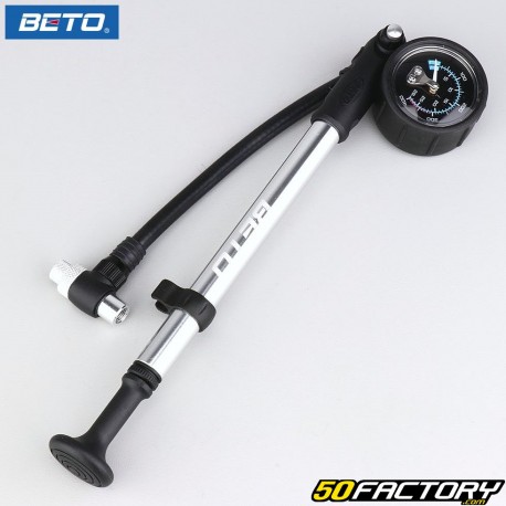 Beto fork and shock pump with pressure gauge