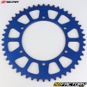 Rear sprocket 48 aluminum teeth 520 Yamaha YZ 125, YZF 250, 450 ... Scar (anti-mud) blue