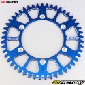 Couronne 49 dents alu 520 Yamaha YZ 125, YZF 250, 450... Scar (anti-boue) bleue