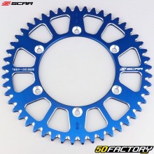 Corona 49 denti in alluminio 520 Yamaha YZ 125, YZF 250, 450 ... Scar (anti-fango) blu