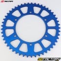 Couronne 49 dents alu 520 Yamaha YZ 125, YZF 250, 450... Scar (anti-boue) bleue