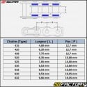 Couronne 51 dents alu 520 Yamaha YZ 125, YZF 250, 450... Scar (anti-boue) bleue