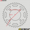 Krone 48 Zähne Alu 428 KTM SX 85, Gas Gas MC, Husqvarna TC... Scar (Anti-Schlamm) Orange